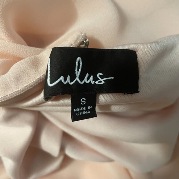Lulus Thoughts Of Hue Blush Surplice Maxi Dress Pink Size Small Bridesmaid Prom - Picture 7 of 7